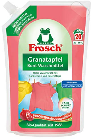 Frosch Granatapfel Waschmittel, 5er Pack (5 x 18 Waschladungen)