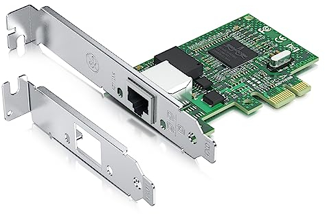 10Gtek® Scheda di Rete Gigabit PCIE - Broadcom BCM5751 Chip, Single Porte RJ45, 1Gbit PCI Express Ethernet LAN Card, 10/100/1000Mbps NIC per Windows Server, Win7, 10, XP and Linux