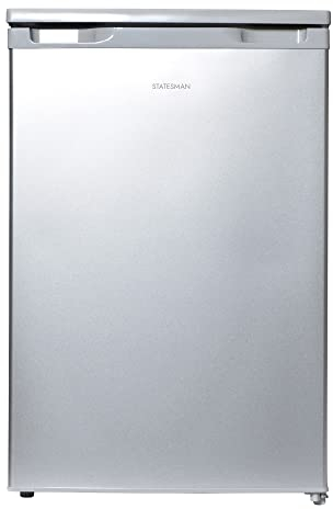Statesman L255S Under Counter Larder Fridge, 55cm, 2 Adjustable Glass Shelves, Large Salad Drawer, Internal Light, Reversible Door, Adjustable Feet, Silver