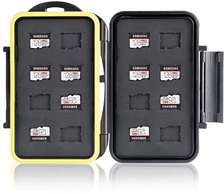 Ares Foto® MC-MSD16 Speicherkarten Schutzbox / Memory Card Case / Card Safe / für 16 Stück Micro SD Karten- New Edition 2022 for 16 Micro SD Cards