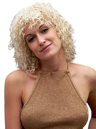 WIG ME UP - TH38-P02 Party-Perücke Kinky Curls Locken blond
