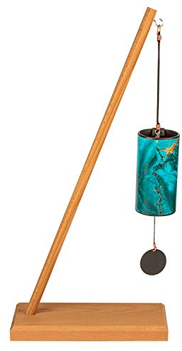 Zaphir Klangspiel Blue Moon Winter mit Ständer - Klangspielständer Pisa aus Buchenholz - 55 cm Höhe für Yoga, Kinder zur Entspannung und Meditieren