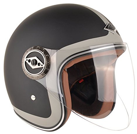 Edguard Dirt Ed Heritage jet helmet black/grey, Size XL