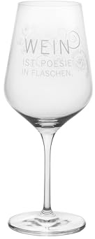 Räder Rotweinglas Wein ist Poesie in Flaschen