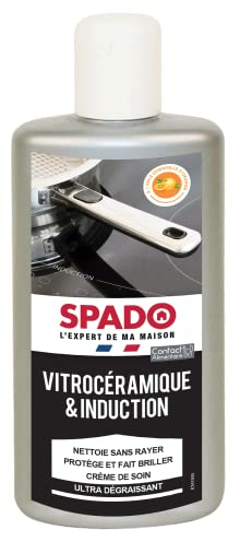 SPADO - Nettoyant Plaque Vitrocéramique et Induction - Ultra-Dégraissant - Ne Raye Pas - 250 ML - Fabriqué en France