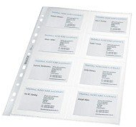 Leitz Visitenkarten-Prospekthlle - glasklar, 0,11 mm, 8 F cher, max. 10x7 cm, 10 Stck
