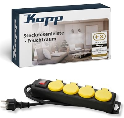 Kopp 223012002 våtservettbox 4-fack med belyst strömbrytare
