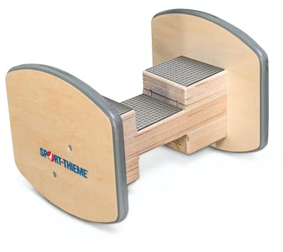 Sport-Thieme Schaukelklotz für Turnbänke | Gefertigt aus massivem Birkenschichtholz | Riffelgummieinlage | Universell für DIN Turnbänke | 4 kg | LxBxH: 32,7x26x22,7 cm