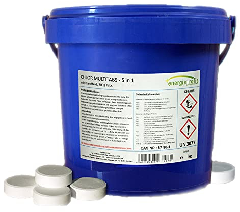 energieprofis 10 kg Chlor Multitabs 5 in 1 Multi Tabs Pool 200g