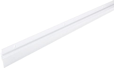 MD Building Products 05215 M-D-Spazzatrice per Porta a Tripla Pinna, 91 cm x 3,8 cm, Alluminio/Vinile, Bianco