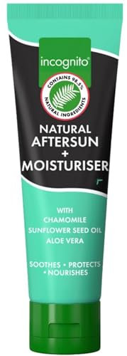 Incognito After Sun Moisturiser - 150ml - 2 in 1 Aftersun and Moisturiser For Soft Skin & Body - Helps prevent insect bites - Travel Friendly Organic Aftersun Moisturiser