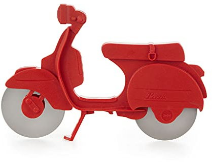 Balvi Tagliapizza Scooter Colore Rosso Plastica ABS/Inox