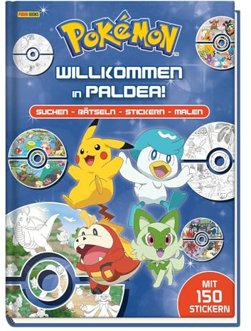 Pokémon: Willkommen in Paldea!: Suchen – Rätseln – Stickern – Malen: Activitybuch mit 150 Stickern