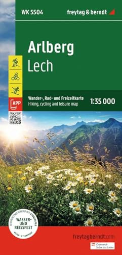freytag & berndt Wanderkarte WK 5504 Arlberg, Lech 1:35.000: mit APP, wasserfest und reißfest