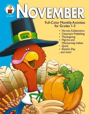 November: Full-Color Monthly Activities for Grades 1-3