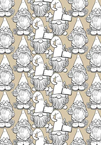 Happy Garden Gnomes Lined Undated Journal: Blissful Gnome Characters Cover