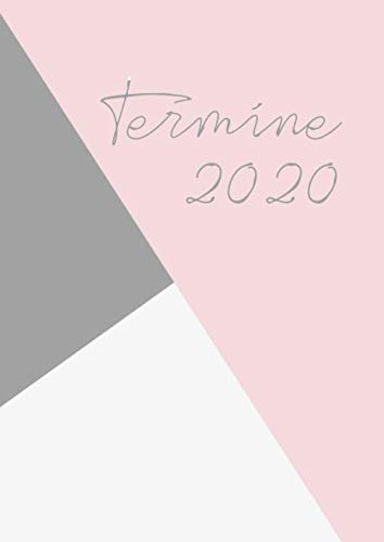 Termine 2020: Wochenplaner Din A4 für 2020, 1 Woche auf 2 Seiten, grafisches Covermit grauer Schrift, mit viel Platz für Termine und Kreatives, 120 Seiten / Jahreskalender/ Jahresplaner