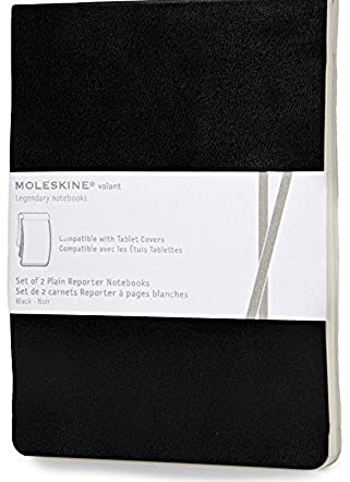 Moleskine Notizbuch Nachfüllpackung (für iPad Mini Cover, Notizbuch Nachfüllpackung, 2er Set Notizbücher iPad Mini, Soft Cover, 96 Seiten) schwarz
