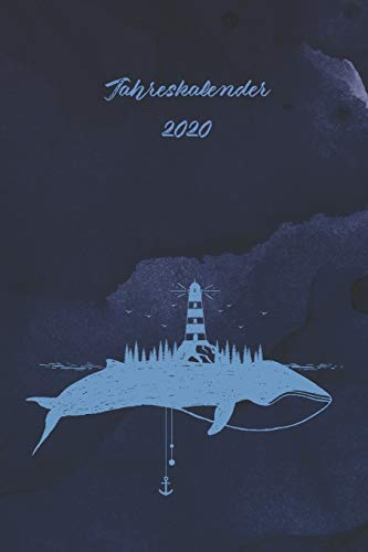 Jahreskalender 2020: 365 Tage 52 / 53 Wochen undatiert A5 Notizbuch für Notizen & Termine Wochenplaner 200 Seiten