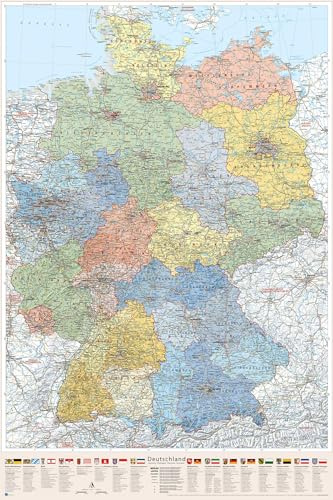 Deutschlandkarte, 80 x 120 cm, Stand 2025