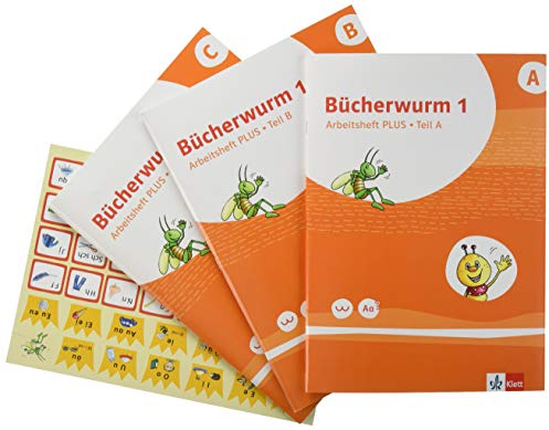 Bücherwurm Fibel. Ausgabe für Berlin, Brandenburg, Mecklenburg-Vorpommern, Sachsen, Sachsen-Anhalt, Thüringen: Arbeitsheft PLUS Druckschrift mit Schreibtabelle Klasse 1 (Bücherwurm. Ausgabe ab 2019)