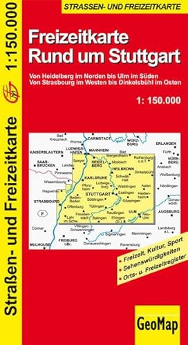 GeoMap Karten, Rund um Stuttgart: 1:150.000