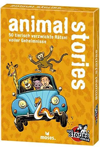 black stories Junior - animal stories | 50 tierisch verzwickte Rätsel voller Geheimnisse | Das Rätsel Kartenspiel für Kinder ab 8 Jahren