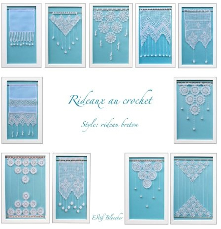 Rideaux au crochet - style: rideau breton