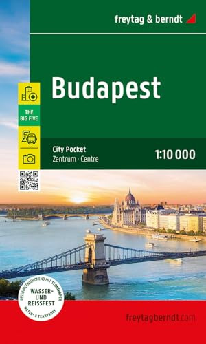 Budapest, Stadtplan 1:10.000, freytag & berndt: City Pocket, Innenstadtplan, wasserfest und reißfest (freytag & berndt Stadtpläne)