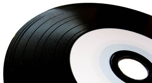 10 pieces Xlayer Vinyl Printable CD-R CD 48x 700MB 80 minutes in Sleeves, Diamond Black Surface, Retro look 102845