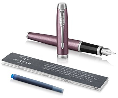 Parker IM Fountain Pen, Light Purple, Fine Nib with Blue Ink Refill (1931632)
