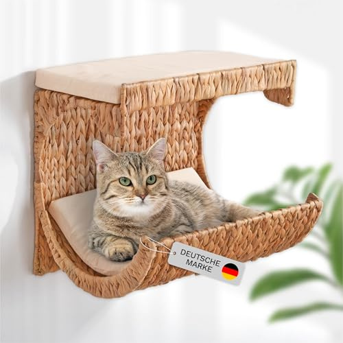 Lycce Katzenbett/Kletterwand Katzen, Wandmontage, Naturmaterial