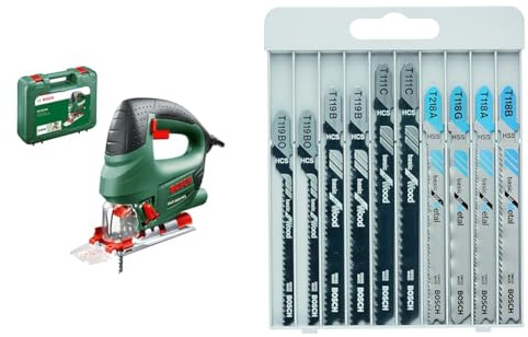 Bosch PST 800 PEL - Sierra de calar de carrera pendular + 2 607 010 630 - Herramienta