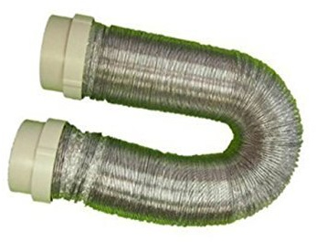 Abluftschlauch / 100 mm / 3 m aus Alu mit 2 Adapter einfach Montage nur einstecken der Superschlauch für Ihren Trockner