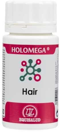 Holomega Hair Equisalud 50 Cápsulas | Biotina, Zinc, Selenio y MSM | Complemento para el Cabello | Con OVOMET®, Silicio y Vitaminas del Complejo B