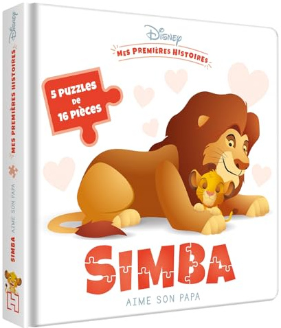 DISNEY BABY - Mes premières histoires - Simba aime son Papa - 5 grands puzzles - 16 pc