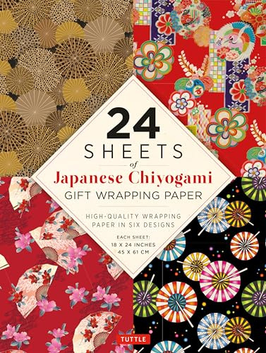 Japanese Chiyogami Gift Wrapping Paper - 24 Sheets: 18 x 24 (45 x 61 cm) Wrapping Paper