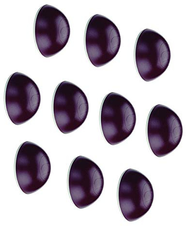 Gedotec Wand-Türpuffer Türstopper zum Kleben PUFFIE Gummi-Puffer für Wand- & Möbelmontage | Farbe schwarz | Ø 31 mm | Höhe: 12 mm | Kunststoff Wandpuffer selbstklebend | 10 Stück - Anschlagpuffer rund