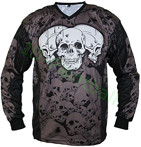 IDP Jersey The Skulls Grau Paintball Trikot Grösse XL