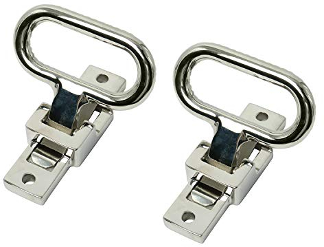 NovelBee 2 Pack of Heavy Duty 316 Stainless Steel Folding Mast Step with Diamond Tread for Boat,Yacht,Car,Truck