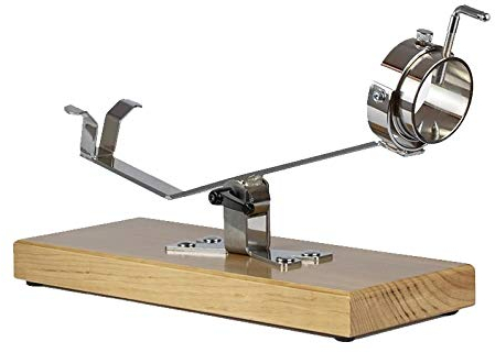Hidalgo Supporto per prosciutto basculante, con testa girevole e base in legno, colore noce