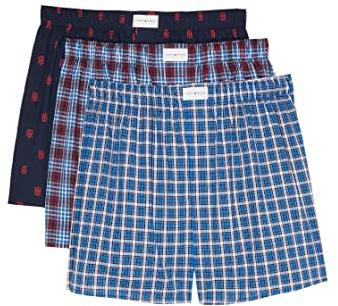 Tommy Hilfiger Cotton Classics Woven Boxer 3-Pack Paris Blue LG