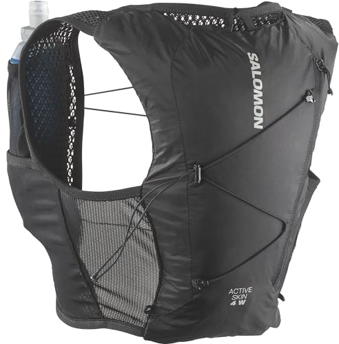 Salomon Active Skin 4 Vätskeväst för spår, löpning, vandring, mountainbike med vätskeflaskor, damspecifik design, enkel vätsketillförsel