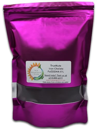 TrueNute Iron Chelate FeEDDHA 6% - Advanced Solution for Thriving Aquaponics Systems 16 Oz for Aquaponics Fertilizer Hydroponics Fertilizer Traditional Garden Fertilizer