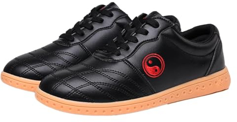 Crysterris Homme Chaussures Kung Fu Tai Chi, Chaussures Sports pour Arts Martiaux Qi Gong Pratique,Femmes Antidérapant Baskets de Taï-Chi Kong Fu D'EntraîNement Taekwondo Boxe (Size:45EU,Color:B)