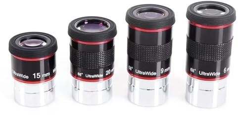 Osmond Oculare Ultra Grandangolare da 68 Gradi Uw6mm 9mm 15mm 20mm Accessori per Telescopi Astronomici Planetari Ad Alta Potenza