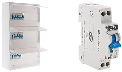 Zenitech - Coffret Électrique Équipé 39 Modules 11 Disjoncteurs + Disjoncteur PH/N 32A Nf pour Cumulus Chauffe-Eau + Ensemble Complet de Protection Électrique pour Installation Domestique ou Tertiaire