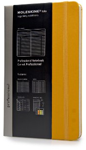 Moleskine Pro Collection Notebook Professionale da Ufficio, Taccuino di Carta per Appunti e Note da Lavoro, Copertina Rigida, Colore Giallo Arancione, Large 13 x 21 cm, 240 Pagine