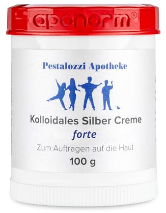 Pestalozzi Apotheke Kolloidales Silber Creme forte aus Apotheken-Herstellung - doppelte Konzentration - hochwertige Qualität - bewährte Rezeptur Silbercreme Pestalozzi-Apotheke (100 g)
