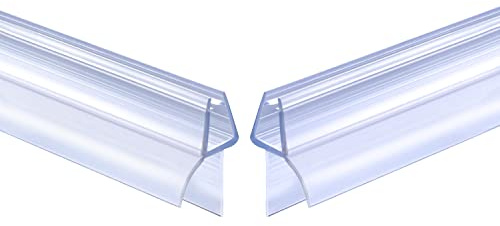 DOPPOSO Junta de repuesto para puerta de ducha, 2x80 cm, para puertas de cristal de 4 mm/5 mm/6 mm, bañera con junta de ducha repelente al agua, bordes de goma extendidos para puerta de cristal